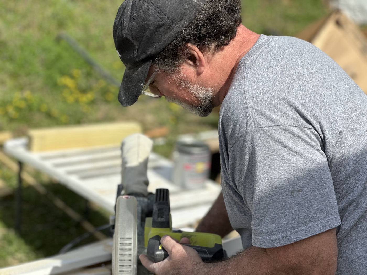 Bruce on the saw