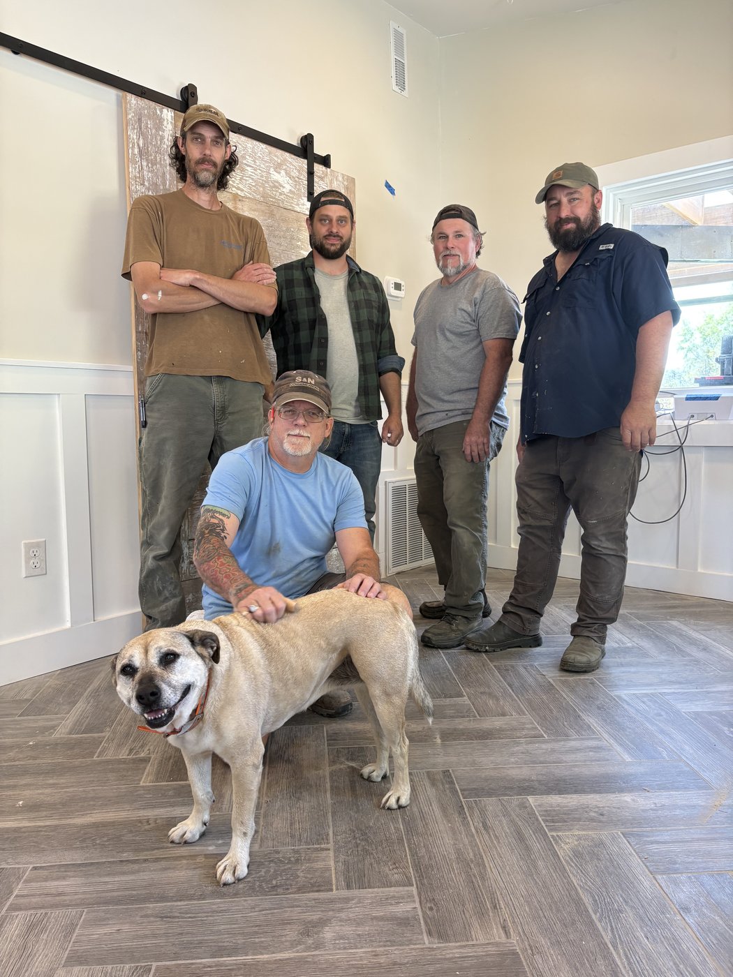 The Capstone crew with their dog